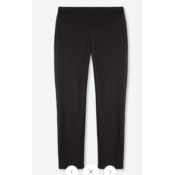 Jarbo Seamed Slim Straight Knit Pull On Pants Black Size M